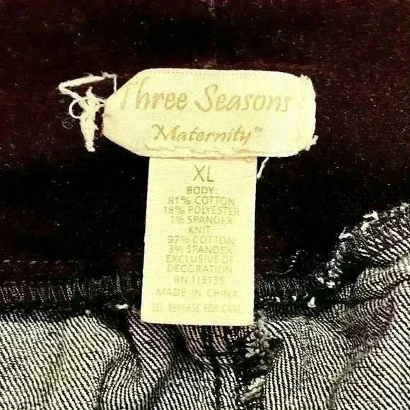 Three Seasons Maternity Jeans 5 Pocket Faux Fly Front XL - Picture 7 of 7